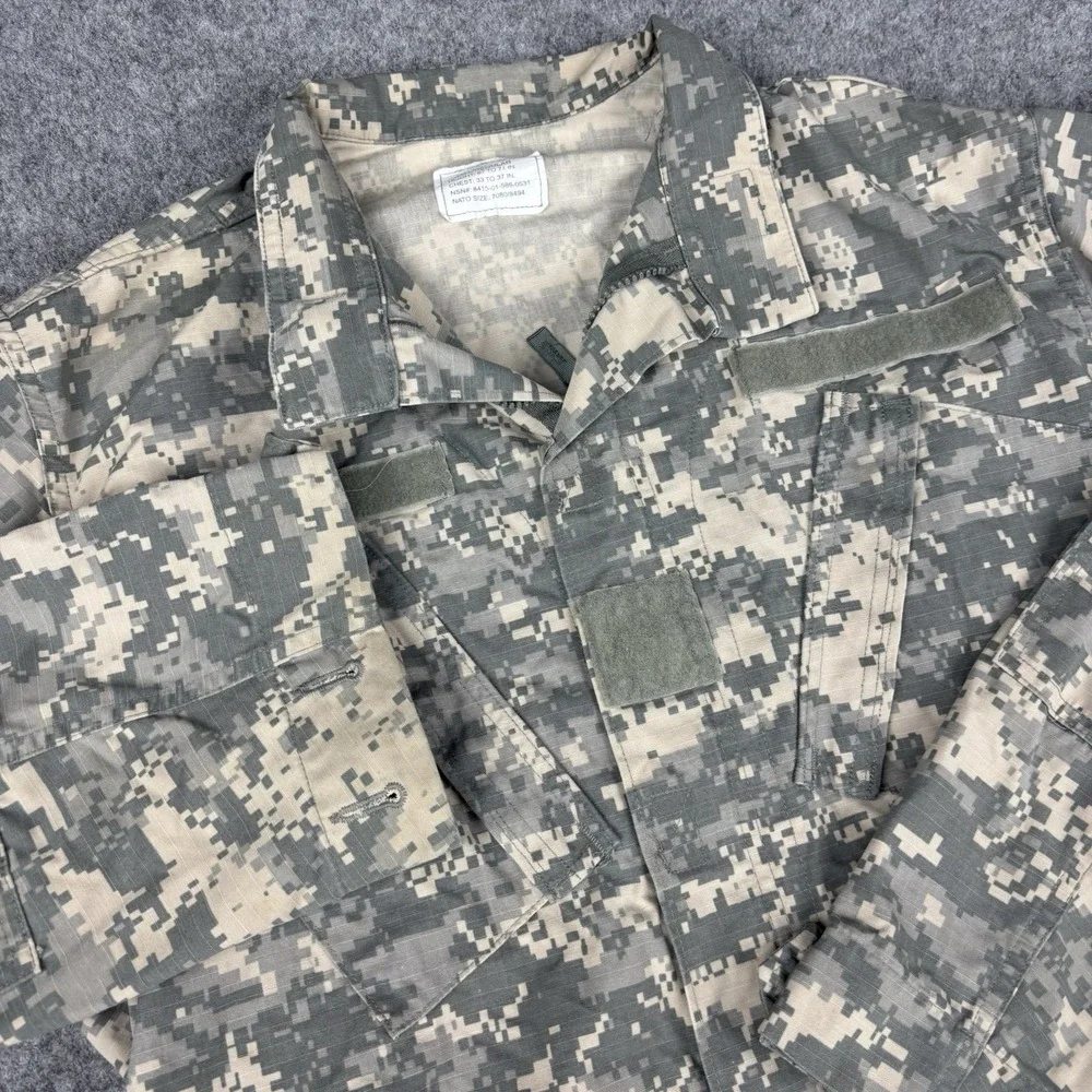 Army Combat Jacket Small Regular Tactical Full Zip Uniform‎ Digital Camo Ripstop